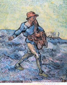 Vincent Van Gogh Painting - El sembrador según Millet Vincent van Gogh